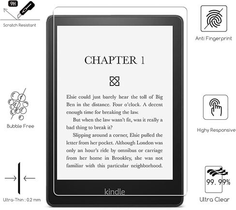 KEANBOLL واقي شاشة من الزجاج المقسى مكون من قطعتين لجهاز Kindle Paperwhite الجديد مقاس 6.8 بوصات (الجيل الحادي عشر، 2021) إصدار Kindle Paperwhite Signature Edition 6.8 بوصات/Kindle Paperwhite Kids مقاس 6.8 بوصات (الجيل الحادي عشر) in Saudi Arabia