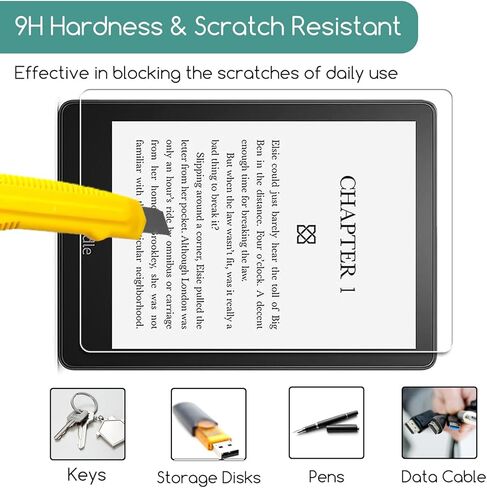 KEANBOLL 2-Pack Tempered Glass Screen Protector for All-new Kindle Paperwhite 6.8-Inch (11th Generation, 2021) Kindle Paperwhite Signature Edition 6.8-Inch/Kindle Paperwhite Kids 6.8-Inch (11th Gen) in Saudi Arabia