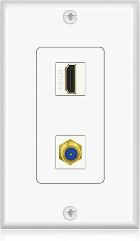 لوحة حائط TNP HDMI (3 منافذ، أبيض) مقبس لوحة وجه HDMI مزود بمنفذ لوحة مقبس يدعم 4K 60 هرتز HDR ARC/eARC Full HD 3D Ethernet عالي السرعة وصلة توصيل f/جهاز العرض والمنزل in Kuwait