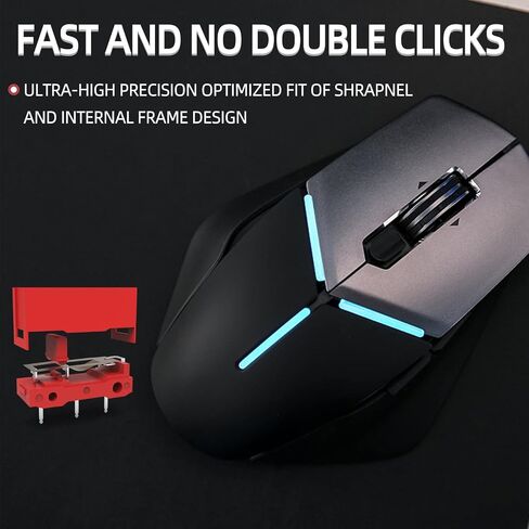 10Pcs Kailh GM4.0 Mouse Micro Switches, Red Mouse Switches for Gaming Mouse in Kuwait