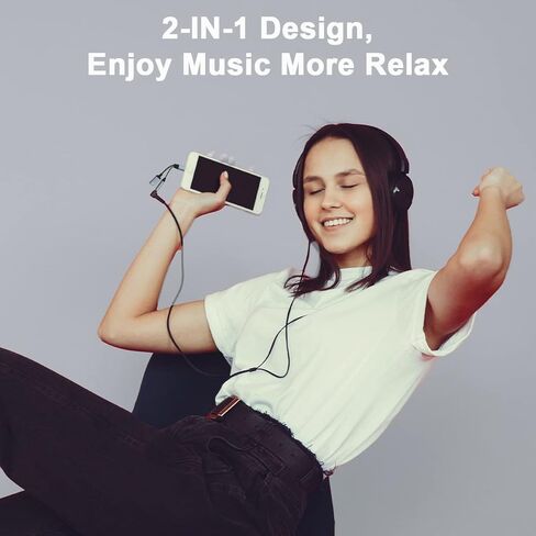 محول كابل شاحن وسماعة رأس لايتنينج إلى 3.5 ملم جاك 2 في 1، 【معتمد من Apple MFi】 موزع محول سماعات الأذن يدعم الموسيقى + الشحن + HiFi + ميكروفون + التحكم لهاتف iPhone 14 Pro Max/14 13 12 11 in Kuwait