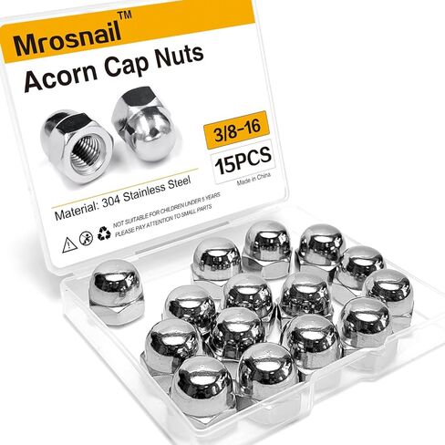 10-24 Acorn Nuts Kit - 28PCS, 304 Stainless Steel, Metric Hex Cap Nut Assortment, Dome Head for Indoor & Outdoor Use in Kuwait