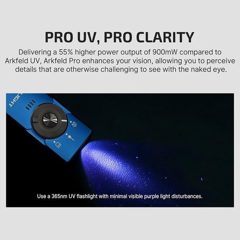 OLIGHT Arkfeld Pro Rechargeable EDC Flashlight with Green Beam, UV Light and White LED Combo, 1300 Lumens Portable Flat Flashlights, Triple Light Sources Pocket Lights for Emergency (Paw Edition) in Kuwait