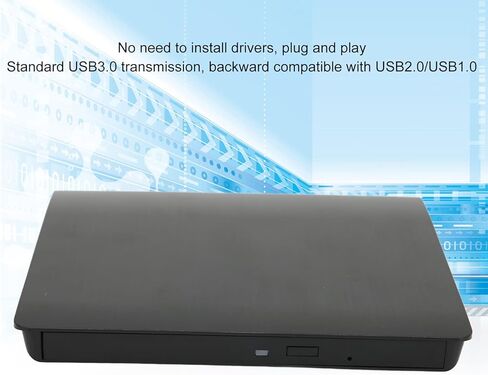 GOWENIC External DVD Drive Enclosure, USB 3.0 Portable SATA External DVD Player Optical Drive Enclosure for Laptop Desktop, Ultra Slim 9.5mm Disc Enclosure(black) in Saudi Arabia
