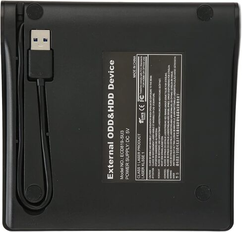 GOWENIC External DVD Drive Enclosure, USB 3.0 Portable SATA External DVD Player Optical Drive Enclosure for Laptop Desktop, Ultra Slim 9.5mm Disc Enclosure(black) in Saudi Arabia