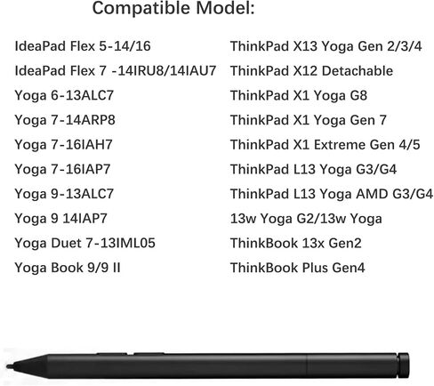 Pen for Lenovo Digital Pen 2,Compatible with Lenovo IdeaPad Flex 5/7 Series Pen,Yoga 6/7/9 Serise Pen,ThinkPad X/X1/L/P Serise Pen,ThinkBook 13x G2 IAP-21AT Pen (Digital Pen 2) in Saudi Arabia
