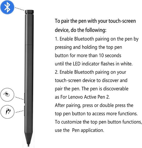 Pen for Lenovo Digital Pen 2,Compatible with Lenovo IdeaPad Flex 5/7 Series Pen,Yoga 6/7/9 Serise Pen,ThinkPad X/X1/L/P Serise Pen,ThinkBook 13x G2 IAP-21AT Pen (Digital Pen 2) in Saudi Arabia