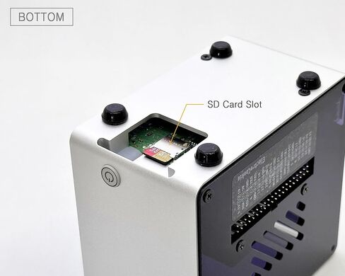 ElectroCookie Raspberry Pi 5 Case, Aluminum Mini Tower Case with M.2 NVMe SSD PCIe HAT and Active RGB Lighting Cooler (Silver) in Kuwait