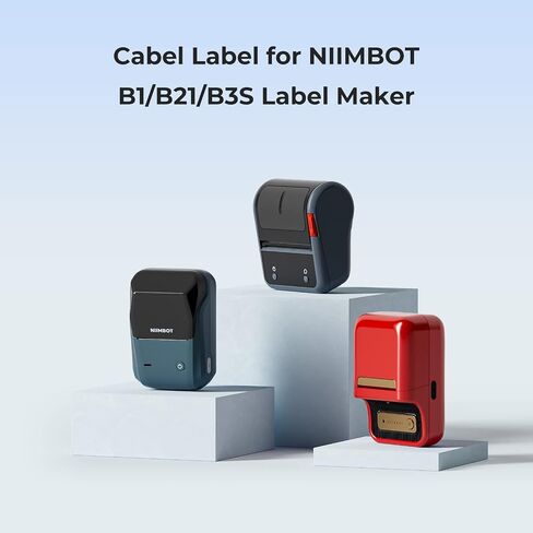 NIIMBOT B1 Label Tape B21 Self-Adhesive Labeling Tape 0.98'' x 3.07'' (25x78mm) Cable Label Paper NIIMBOT B21 Labels 100 Labels/Roll, White in Saudi Arabia