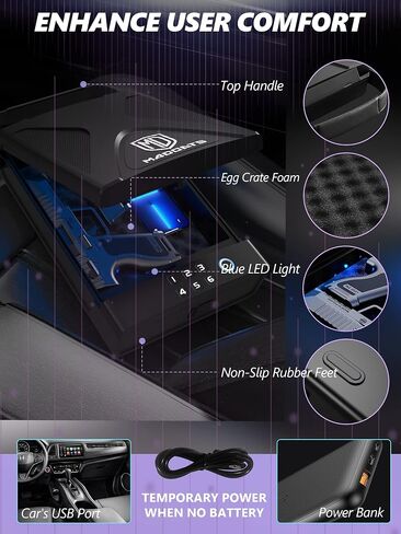 Car Gun Safe, Portable Biometric Safes for Pistols with Cable, Fingerprint & Keypad & Key Access Handgun Lock Box for Vehicle Travel Home in Saudi Arabia