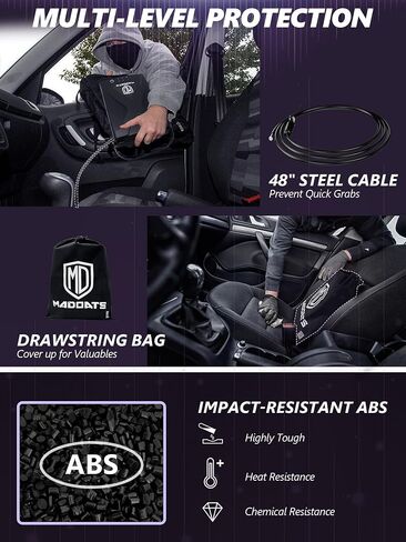Car Gun Safe, Portable Biometric Safes for Pistols with Cable, Fingerprint & Keypad & Key Access Handgun Lock Box for Vehicle Travel Home in Saudi Arabia