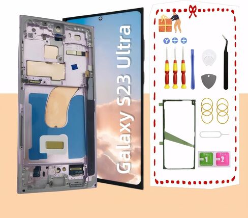 TFT لهاتف Samsung Galaxy S23 Ultra 5G شاشة LCD بديلة لشاشة Samsung S23 Ultra Touch Digitizer مع مجموعة أدوات الإطار S918U S918A الإصدار الأمريكي بدون بصمة in Kuwait
