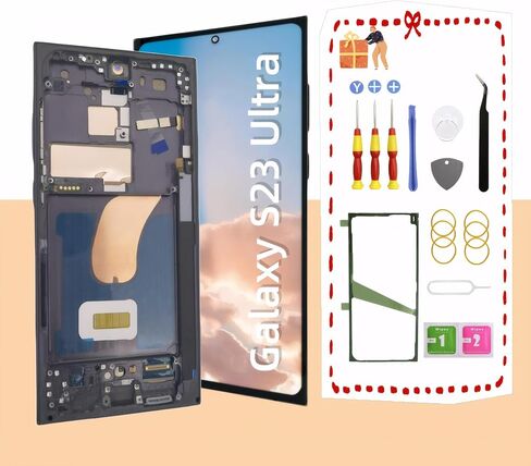 TFT لهاتف Samsung Galaxy S23 Ultra 5G شاشة LCD بديلة لشاشة Samsung S23 Ultra Touch Digitizer مع مجموعة أدوات الإطار S918U S918A الإصدار الأمريكي بدون بصمة in Kuwait