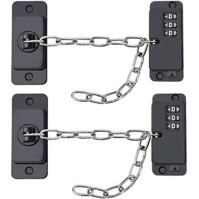 Fridge Door Lock Child Safety, Heavy Duty Kidsproof Coded Locker Combination Without Keys, Baby Proof Refrigerator Latch for Freezer Cabinet, 2Pack Black