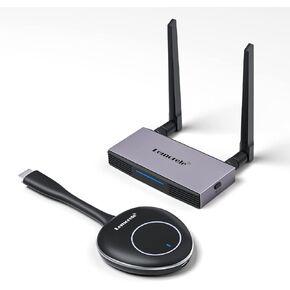 Lemorele Wireless HDMI Transmitter and Receiver Kit, Dual Output Video Transmitter,2.4/5G 164ft 1080P Full HD, Wireless HDMI to VGA for Streaming Video from PCs, TV-Box to HDTVs, Projectors, Monitor