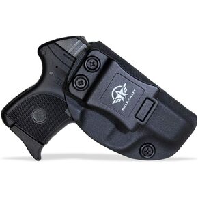 Ruger LCP 380 Holster IWB Kydex Holster Fit: Ruger LCP 380 Auto⎜Inside حزام الخصر - Adj. غير قادر على الاحتفاظ ⎜ زر ماج للغطاء ⎜ لا يوجد تآكل ⎜ لا يوجد اهتزاز (غير متوافق مع الملحقات مثل الضوء/الليزر)