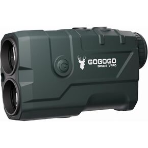 Gogogo Sport Vpro Green Hunting Rangefinder -1200 Yards Laser Range Finder for Hunting and Golf with Speed, Slope, Scan and Normal Measurements, Rechargeable