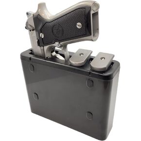 TacBox FS (Large) for Pistols - Full Size to Subcompact Handgun Fast Access Mountable Holster Box for Vehicles, Home/Office & More