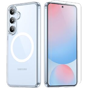 Temdan for Samsung Galaxy S24 FE Case, [Built-in Glass Screen Protector][Compatible with Magsafe][Full Body Shockproof][Work with Fingerprint ID] Heavy Duty Protection Phone Case for S24 FE 6.7" in Kuwait