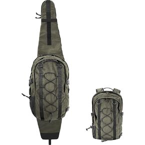 AUSCAMOTEK Camouflage Hunting Backpack with Rifle Scabbard Camo Hunter Gun-carry Pack Shotgun Case