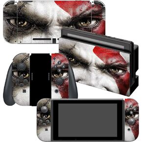 أغلفة مفاتيح وحدة التحكم في الألعاب HK Studio - ملصقات وحدة التحكم في الألعاب God Eyes بدون فقاعات، مقاومة للماء - غطاء تغليف لوحدة التحكم في الألعاب - بما في ذلك الجلد الخاص بـ Joy-Cons، وDock، وGrip، ووحدة التحكم in Kuwait