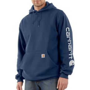 Carhartt Men's Big & Tall Loose Fit Midweight Logo Sleeve Graphic Sweatshirt, Mink