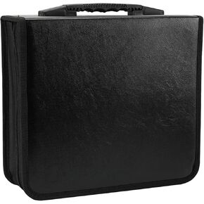 Konelia 520 Slots PU Leather CD DVD Storage Case Holder Binder Portable VCD Wallet Box Album for Home Travel Car Office…