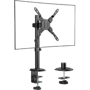 Single Monitor Desk Mount for 13-35 Inch Monitor and TV, up to 22 lbs, Ultrawide Monitor Arm Mount for Flat Curved Computer & TV Screen with VESA 75×75 to 200×200, with Cable Clips (66-201) 1