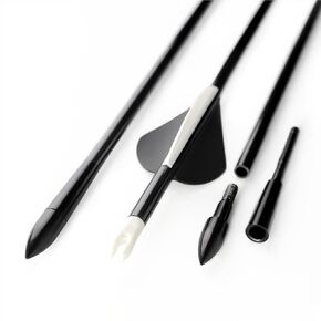 BALLISTA FRACTURA Hunting Arrows for Compound and Recurve Archery Bow - Carbon 30", OD 6mm, Spine 300-500 - 6pcs