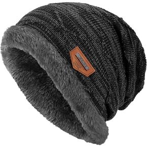YSense Mens Winter Hats Warm Slouchy Beanie Oversized Baggy Hat Fleece Lined Knit Skull Cap in Saudi Arabia