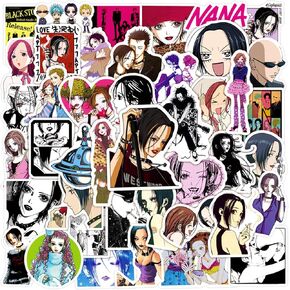 50Pcs Japanese Anime Nana Stickers Packs for Teens Adult Girls, Dovipta Vinyl Waterproof Stickers for Phone Car Water Bottle Laptop Luggage (Nana)