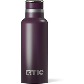 زجاجة رحلة RTIC سعة 26 أونصة معدنية من الفولاذ المقاوم للصدأ معزولة بالفراغ، خالية من مادة BPA، قابلة لإعادة الاستخدام، للمياه والمشروبات الساخنة والباردة، والسفر، والرياضة، والتخييم، باللون الأزرق الداكن