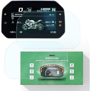 Motorcycle Accessories Nano Glass Dashboard Screen Protector Kit for BMW S1000R 2021+ / S1000RR 2019+ / S1000XR 2020-2025 (2 x Ultra Clear)