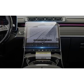 GEAMCAR For Mercedes Benz EQE S 12.8 Inch Screen Protector,Anti Scratch Bubble Free,Tempered Glass Screen Protector Compatible With EQE S 2024, clear