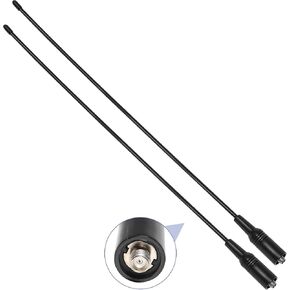 Anina Dual Band SMA-Female Antenna VHF 136-174MHz UHF 400-470MHz for Walkie-Talkie Ham Radio Handled Two Way Radio Kenwood Baofeng Antenna 3dBi 15.6 Inch (2-Pack)