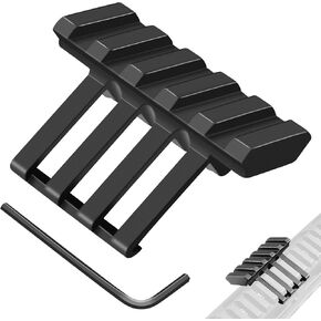 Picatinny Offset Rail Mounts, 3 4 5 Slots 45 Degree Offset Angled Picatinny Weaver Rail Mount Aluminum Low Profile Adapter for Flashlight Laser Sight Optics
