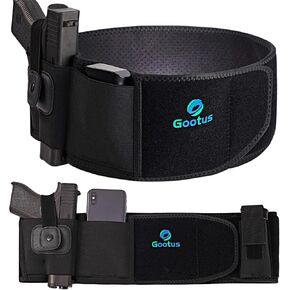 Gootus Belly Band Holster for Concealed Carry - Gun Holsters for Women and Men - Fits Glock, Ruger LCP, Taurus G2C, S&W M&P 40 Shield Bodyguard, Sig Sauer, etc