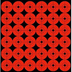 Birchwood Casey Target Spots Orange Bright High-Contrast Self-Adhesive Bull's Eyes Paper Shooting Targets