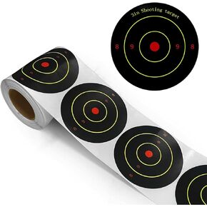 Reactive Shooting Targets Stickers, 200 Pcs/Roll 3 Inch Self-Adhesive Targets Paper, Target Stickers for Shooting Practice, Archery Training, and Hunting