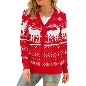 VIISHOW Women's V Neck Button Down Knitwear Long Sleeve Soft Basic Knit Cardigan Sweater