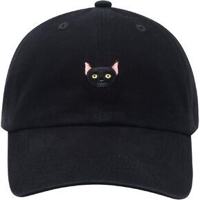 Cat Mom & Dad Hats for Proud Cat Parents | for Men & Women | Embroidered Text - Adjustable Fit - 100% Cotton