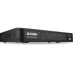 ZOSI 5MP Lite 8 Channel CCTV DVR Recorder Full 1080p, Hybrid Capability 4-in-1(Analog/AHD/TVI/CVI) H.265+ Surveillance DVR for Security Camera, 2TB HDD, Remote Access, Motion Detection, Alert Push