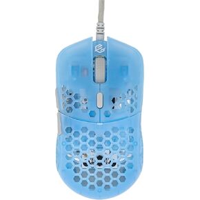 G-Wolves Hati HTS (Small) ACE Wired Gaming Mouse Ultra Lightweight Honeycomb Design - PAW3389 Sensor - 50 to 19,000 CPI - 45±2Gram(~1.3 oz) - TTC Gold Encoder (Small-Wired-Transparent Blue)