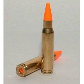 Pack Of 5 Inert .308 Winchester Rifle Orange Safety Trainer Cartridge Dummy Ammunition Ammo Shell Rounds with Brass Case