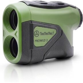 TecTecTec ProWild 2 High Accuracy Laser Rangefinder for Hunting with Range Scan, Speed Mode, CR2 Battery, and Normal Measurements - Green