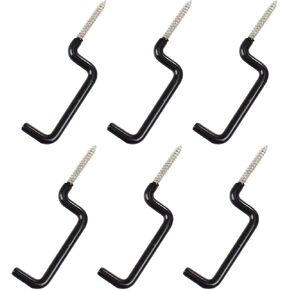 Archery Bow Hook Real Tree Stand Bow Hangers Bow Gear Holder Outdoor Hunting Accessory Black(6pcs/Pack