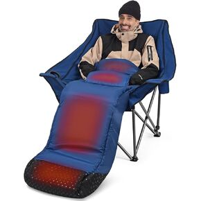 WARM-U-FEET Oversized Camping Chair with Foot Warmer | Insert Hand Warmer for A DIY Heated Chair | Winter Sports Outdoor Ice Fishing Hunting | 400 LBS | Fully Padded | (Not Include Hand Warmer) in Kuwait