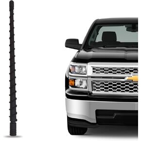 Short Truck Antenna Compatible for Chevy Silverado 1500 2500 3500/ GMC Sierra 1500 2500 3500HD 1999-2024, 13" Flexible Pickup Radio Antenna Accessories Replacement, for Car AM FM Reception