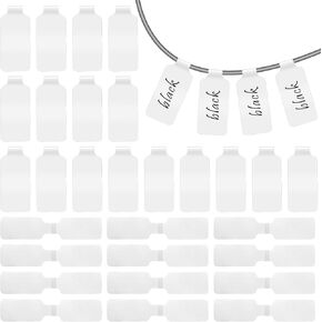 30 Pieces Self-Adhesive Cable Labels Charging Cord Label White Cable Tags Labels Writable Cable Wraps for Clear Writing Waterproof Wire Tags for Electronics Computers Cable Identification