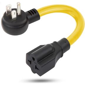 12AWG الزاوية اليمنى 15 أمبير قابس التيار المتردد المنزلي إلى 20 أمبير T بليد كابل تمديد سلك الطاقة، من أجل Nema 5-15P إلى 5-20R، 5-15P إلى 6-15R، 5-15P إلى 6-20R، 15A 125V إلى 20A سلك تمديد 250 فولت، 1 قدم